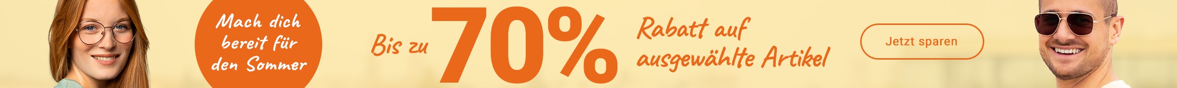 Mach dich bereit für den Sommer: Bis zu 70% Rabatt auf ausgewählte Artikel - Jetzt sparen