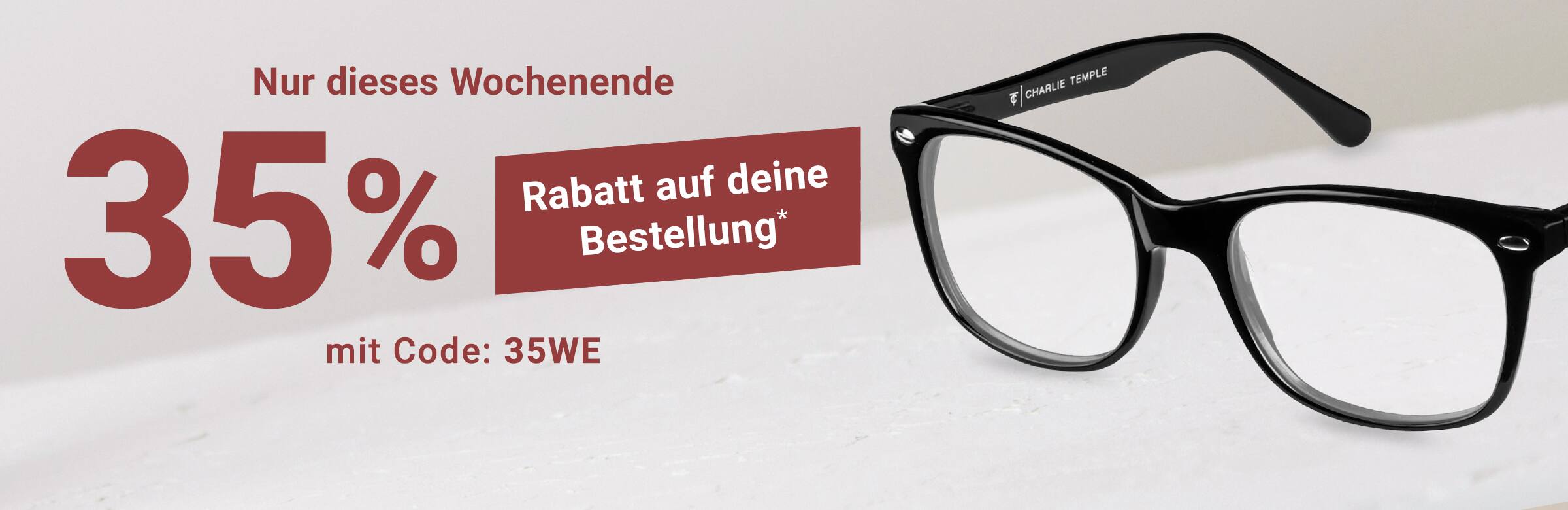 Nur dieses Wochenende: 35% Rabatt auf deine Bestellung mit Code 35WE