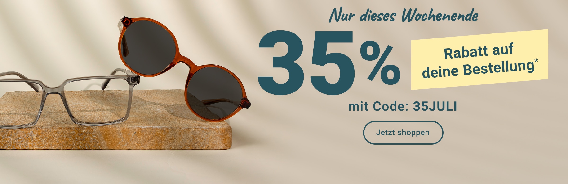Nur dieses Wochenende: 35% Rabatt auf deine Bestellung mit Code 35JULI
