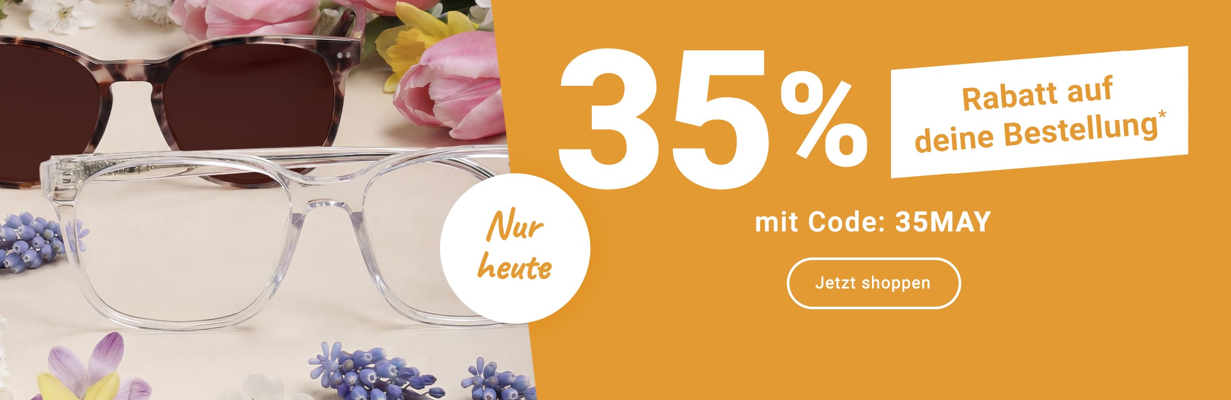 Nur heute: 35% Rabatt auf deine Bestellung mit Code - 35MAY