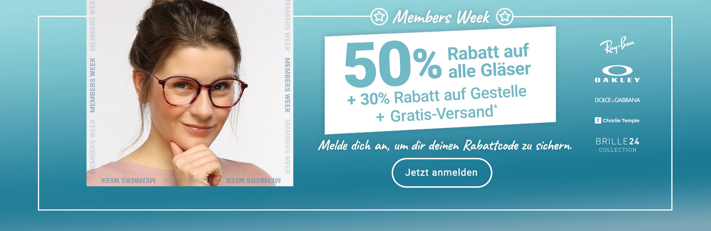 Members Week: 50% Rabatt auf alle Gläser + 30% Rabatt auf Gestelle + Gratis-Versand - Melde dich an, um dir deinen Rabattcode zu sichern. Jetzt anmelden