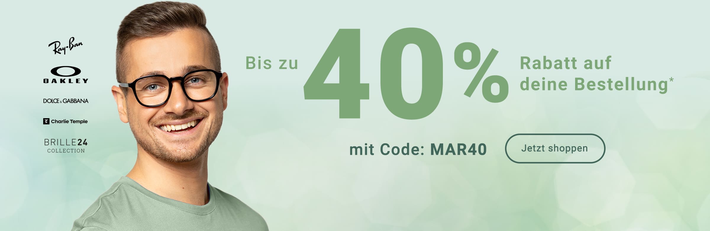Bis zu 40% Rabatt auf deine Bestellung mit Code: MAR40