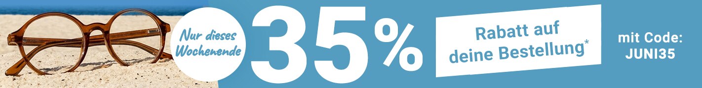Nur dieses Wochenende: 35% Rabatt auf deine Bestellung mit Code - JUNI35