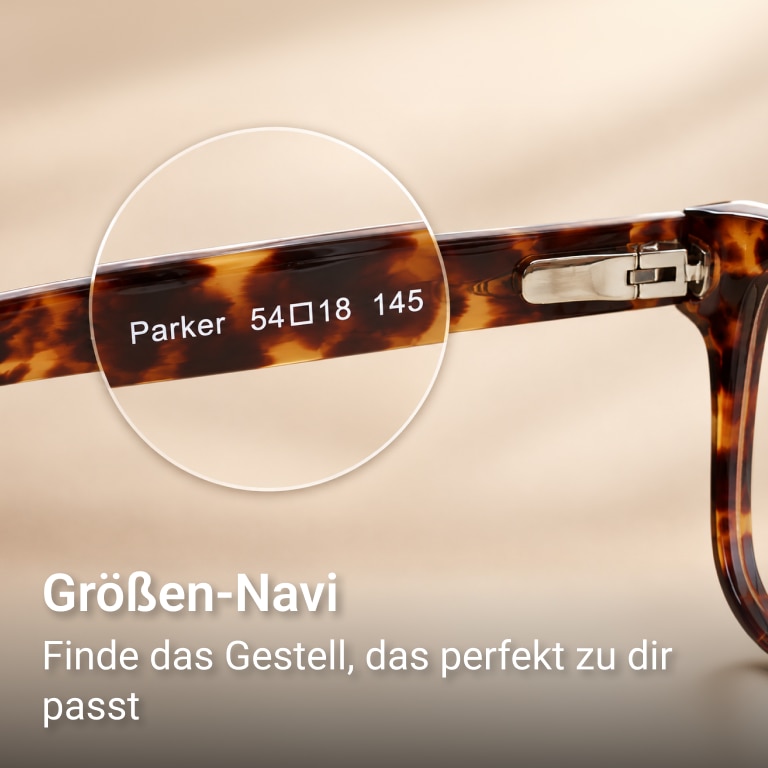 Größen-Navi: Finde das Gestell, das perfekt zu dir passt