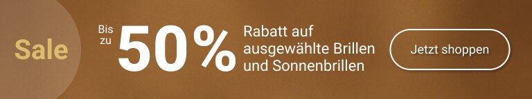 Sale: Bis zu 50% Rabatt auf ausgewählte Brillen und Sonnenbrillen - jetzt shoppen