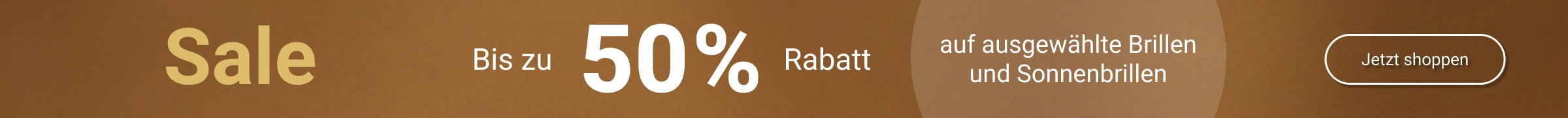 Sale: Bis zu 50% Rabatt auf ausgewählte Brillen und Sonnenbrillen - jetzt shoppen