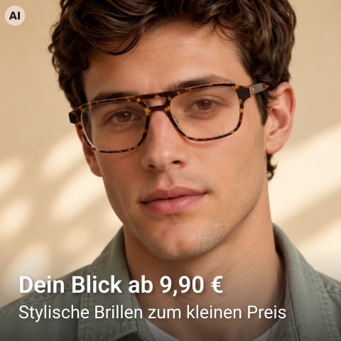 Dein Blick ab 9,90€ - Stylische Brillen zum kleinen Preis