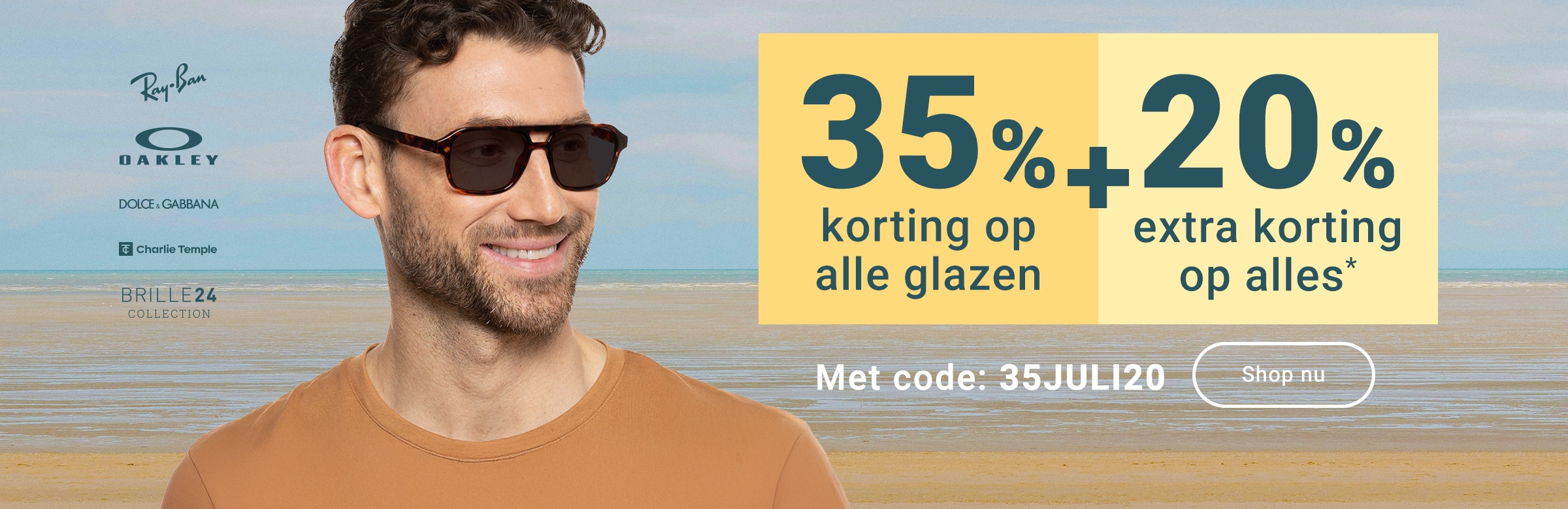 35% korting op alle glazen + 20% extra korting op alles - met code: 35JULI20
