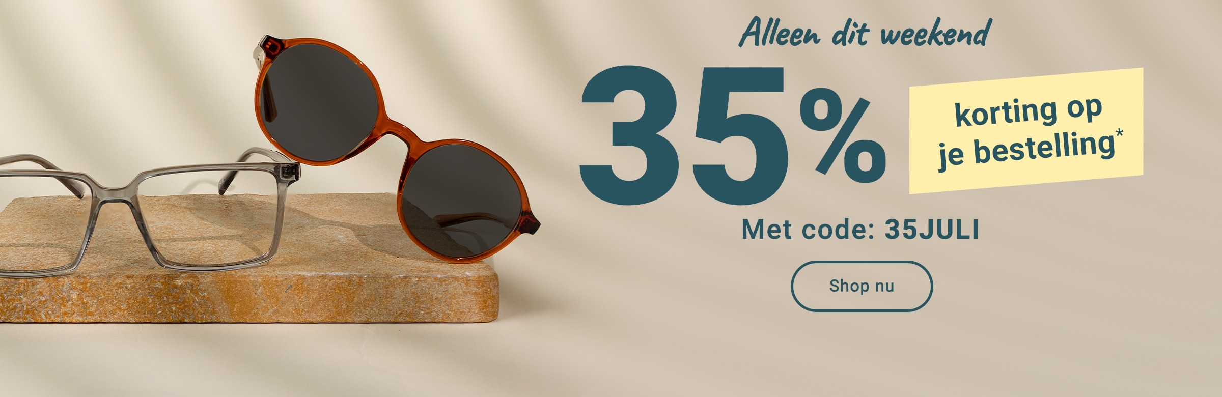 Alleen dit weekend: 35% korting op je bestelling met code 35JULI
