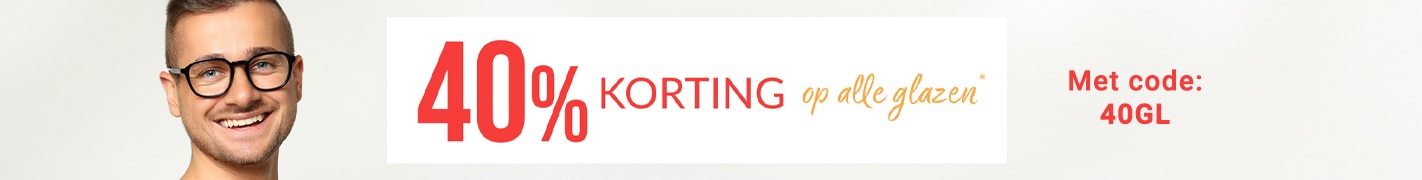 40% korting op alle glazen met code: 40GL