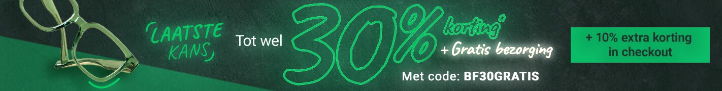 Laatste kans: Tot wel 30% korting + 10% extra korting in checkout + gratis bezorging met code: BF30GRATIS