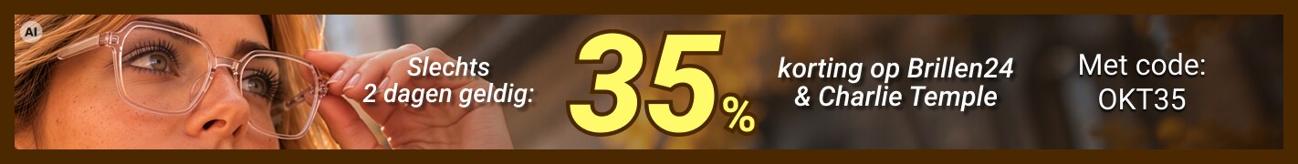 Slechts 2 dagen geldig: 35% korting op Brillen24 & Charlie Temple met code: OKT35