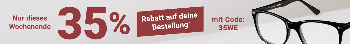 Nur dieses Wochenende: 35% Rabatt auf deine Bestellung mit Code 35WE
