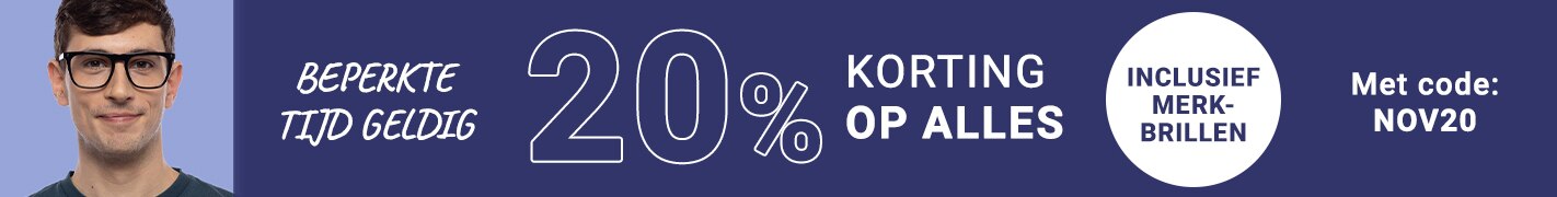 Beperkte tijd geldig: 20% korting op alles met code: NOV20