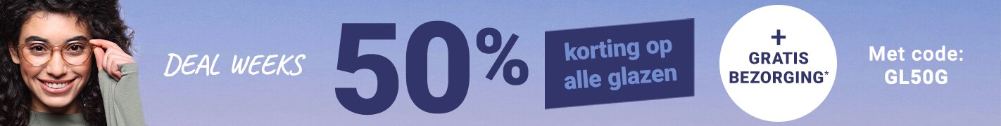 Deal Weeks: 50% korting op alle glazen + gratis bezorging met code: GL50G