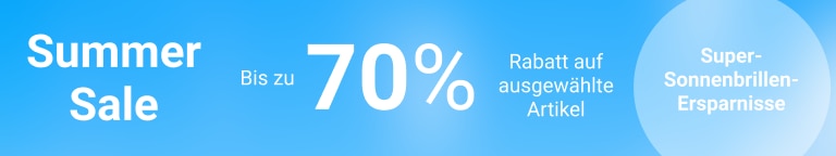 Super-Sonnenbrillen-Ersparnisse - Summer Sale: Bis zu 70% Rabatt auf ausgewählte Artikel