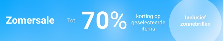 Zomersale: tot 70% korting op geselecteerde items (inclusief zonnebrillen)