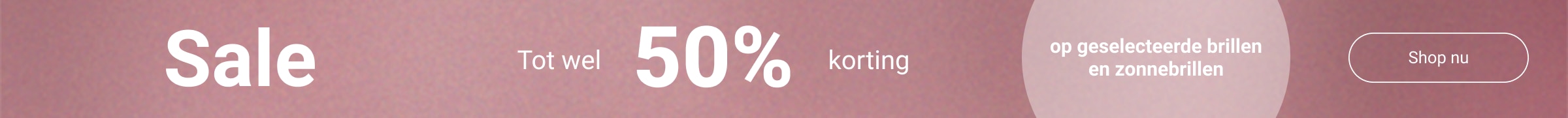 Sale: Tot wel 50% korting op geselecteerde brillen en zonnebrillen